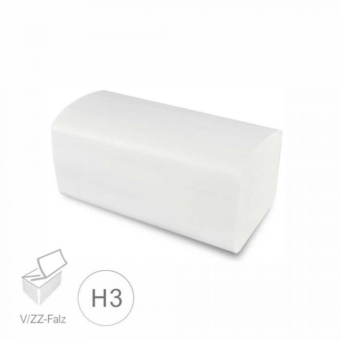 Papierhandtuch weiss 24,0 x 21,0cm 2-lagig V/ZZ-Falz 100% Recycling (H3)